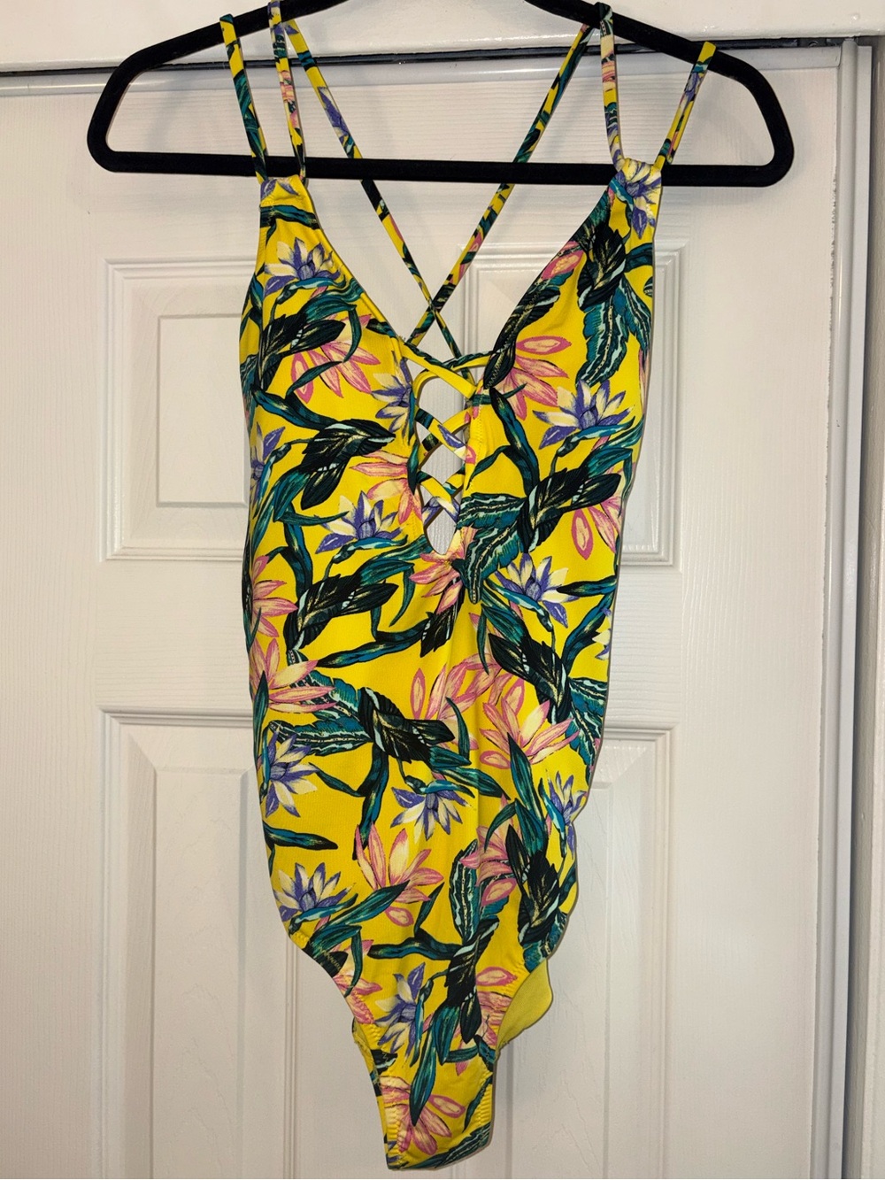 Jessica Simpson Yellow Floral Kids One-Piece